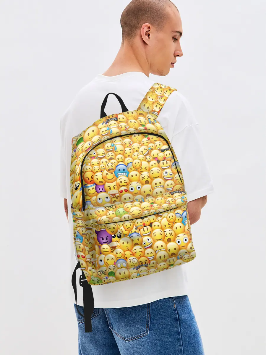 Рюкзак джинсовый / Смайлики Emoji