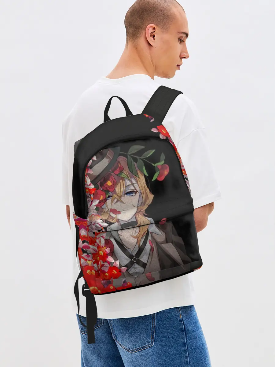 Рюкзак джинсовый / Чуя Накахара. ВЕЛИКИЙ ИЗ БРОДЯЧИХ ПСОВ