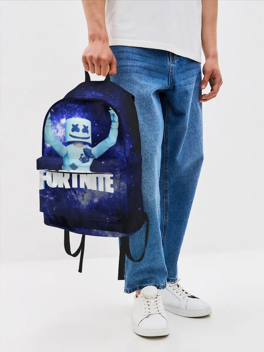 Рюкзак джинсовый / Marshmello