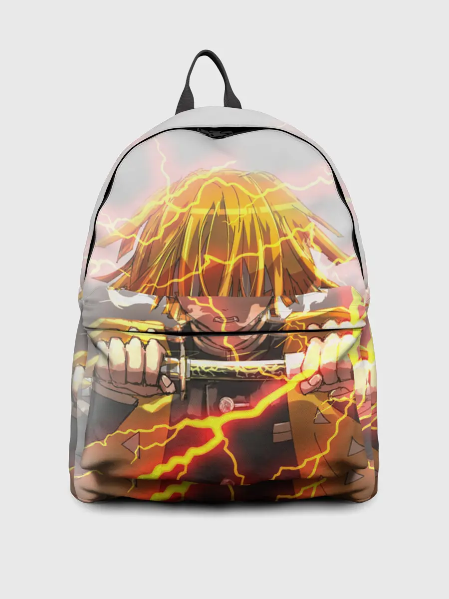 Рюкзак джинсовый / Kimetsu no yaiba достает меч