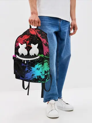 Рюкзак джинсовый / Marshmello