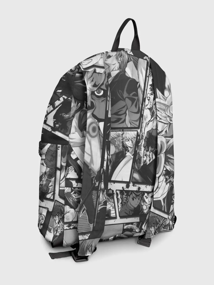 Рюкзак джинсовый / EPIC MAIN ANIME CHARACTERS 3D! monochome
