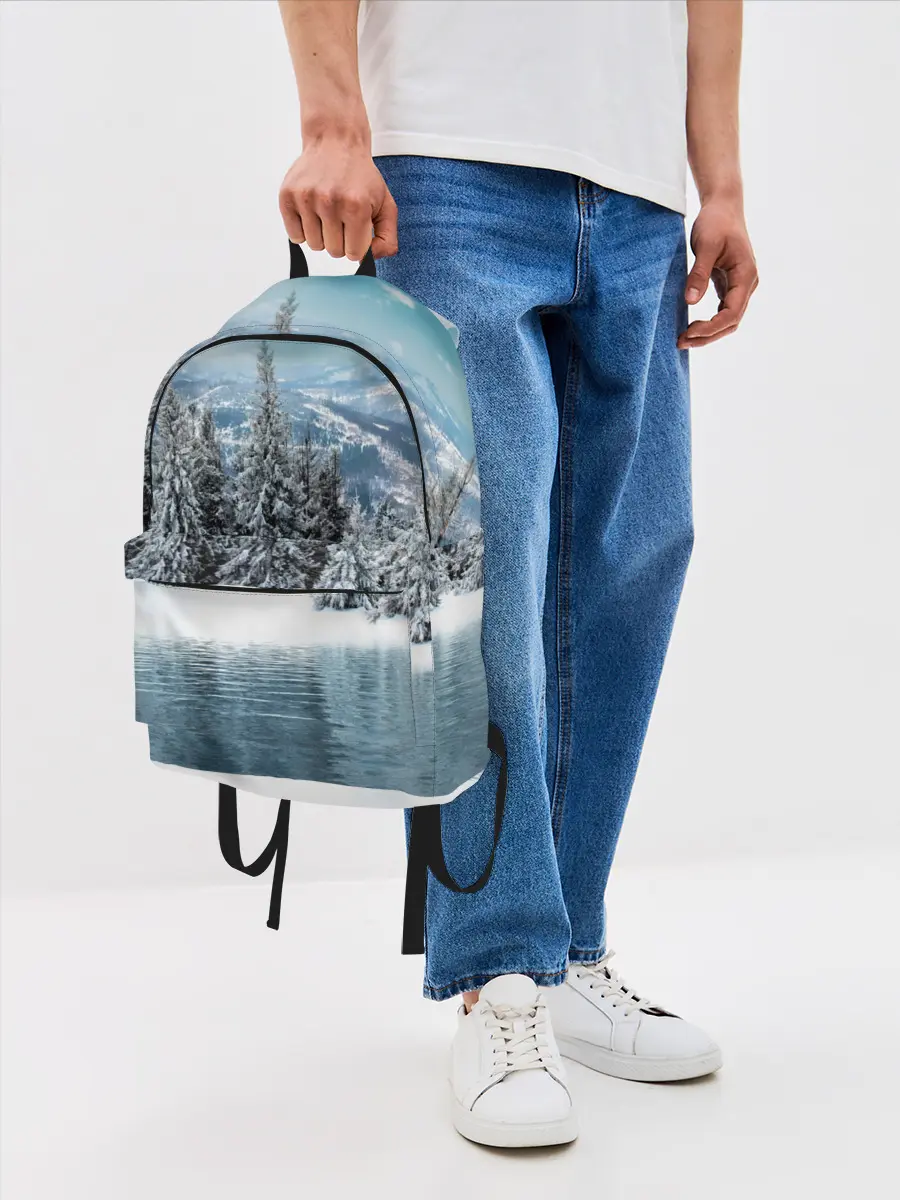 Рюкзак джинсовый / Зимний лес