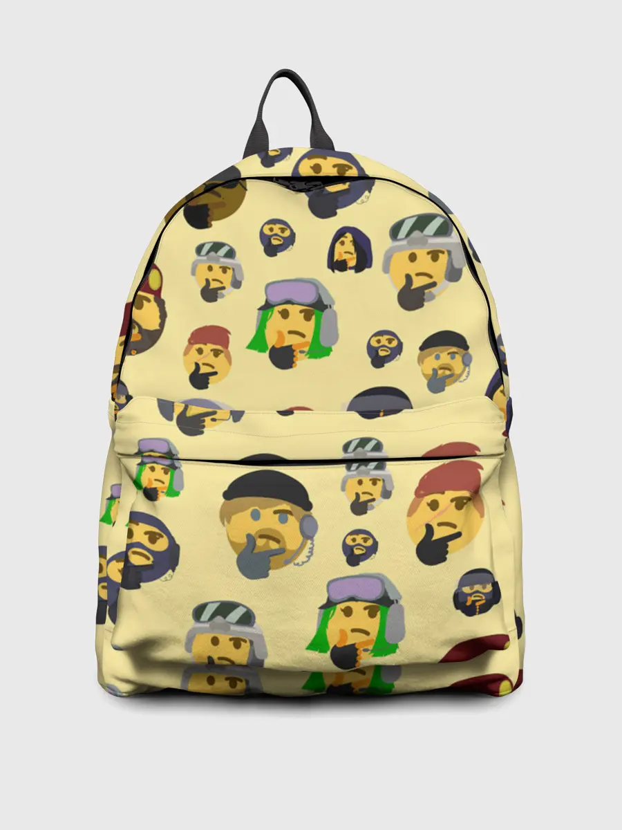 Рюкзак джинсовый / Thinking emoji skins