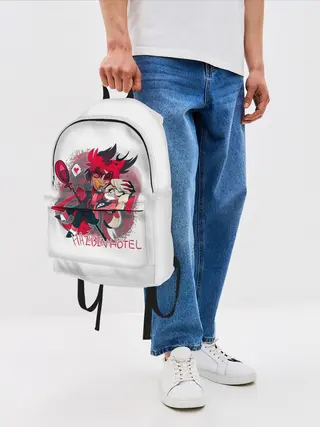 Рюкзак джинсовый / Hazbin Hotel