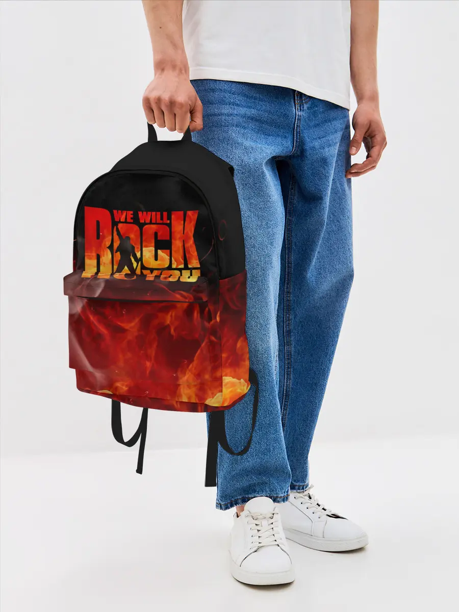 Рюкзак джинсовый / Queen - We Will Rock You