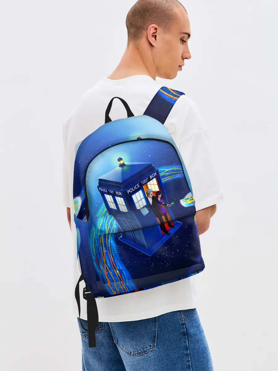 Рюкзак джинсовый / ДОКТОР И КЛАРА И ТАРДИС