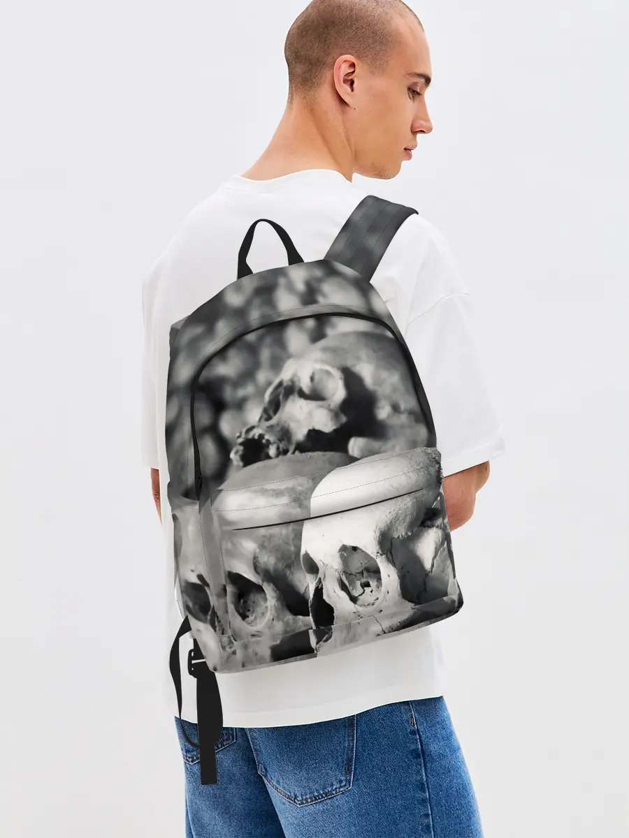 Рюкзак джинсовый / ЧЕРЕПА