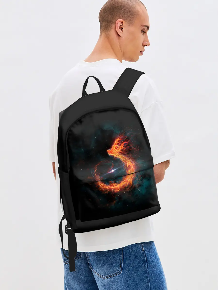 Рюкзак джинсовый / Космический Феникс