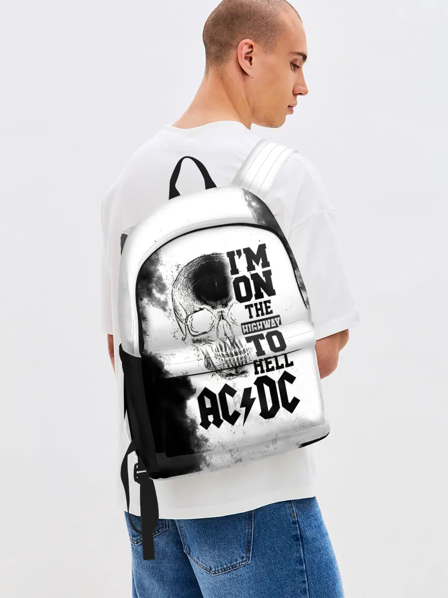 Рюкзак джинсовый / Im on the highway to hell AC/DC