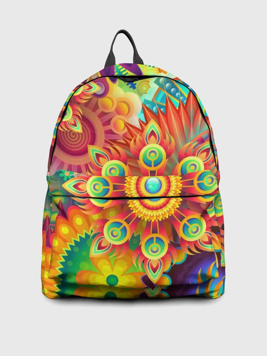 Рюкзак джинсовый / Психоделия | Яркая
