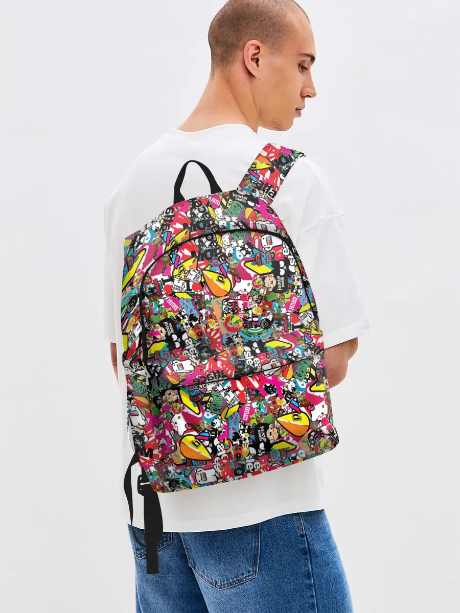 Рюкзак джинсовый / Стикеры