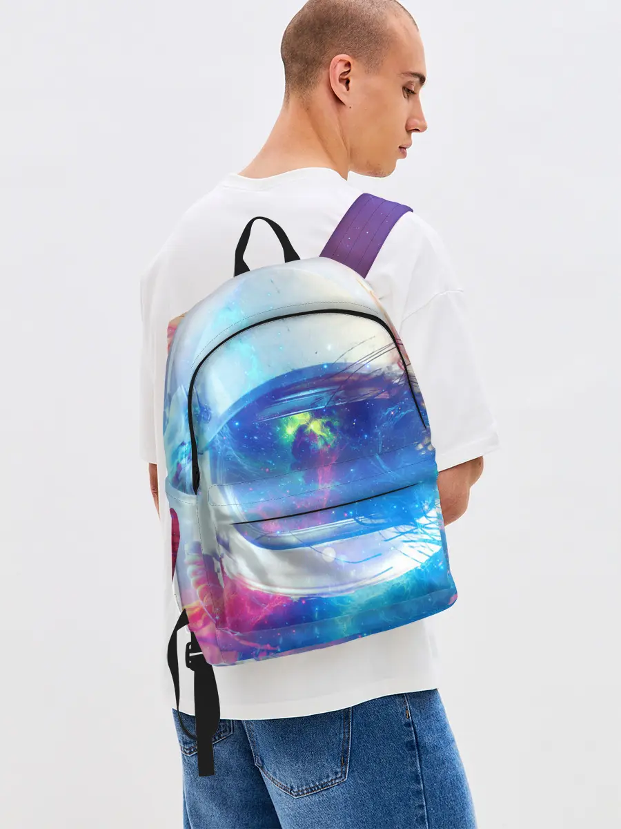 Рюкзак джинсовый / Космонавт - космос