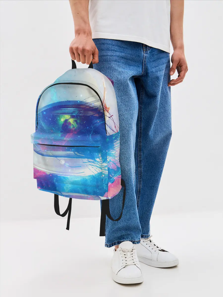 Рюкзак джинсовый / Космонавт - космос