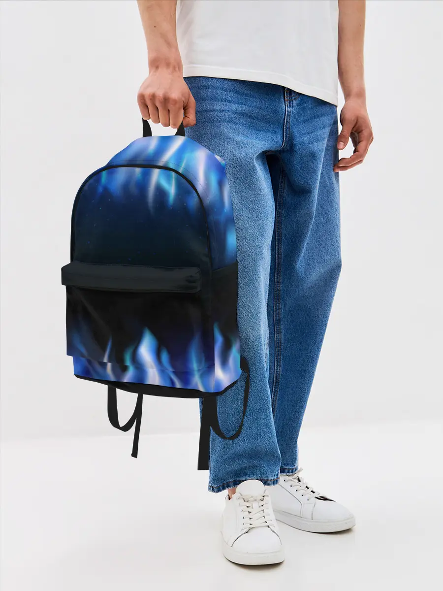 Рюкзак джинсовый / Синий Огонь
