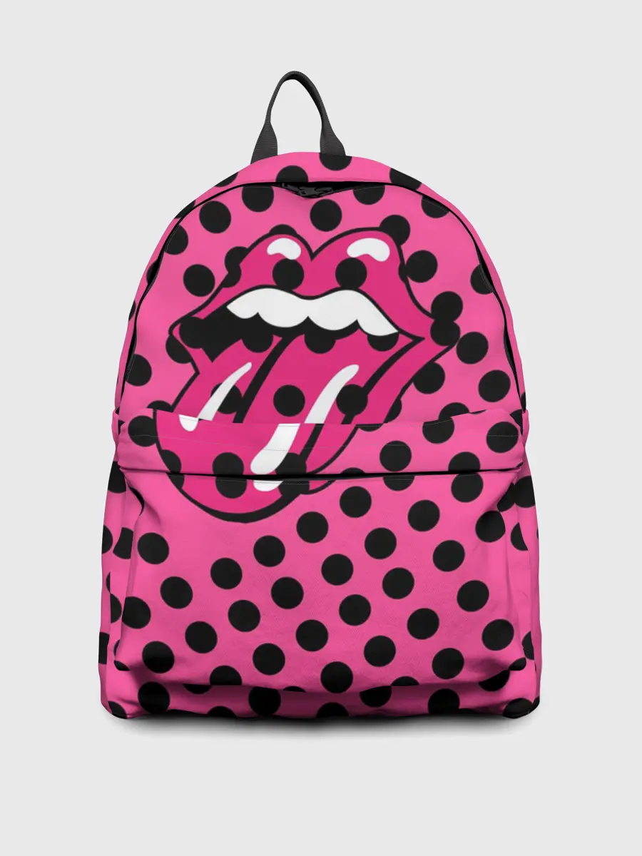 Рюкзак джинсовый / rolling stones pink logo