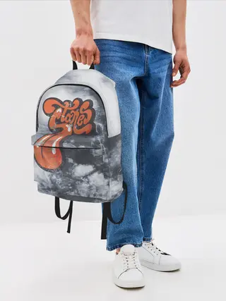 Рюкзак джинсовый / rolling stones