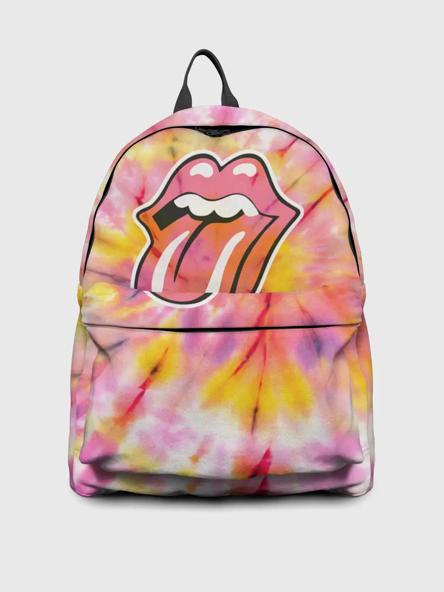 Рюкзак джинсовый / Rolling Stones tie-dye