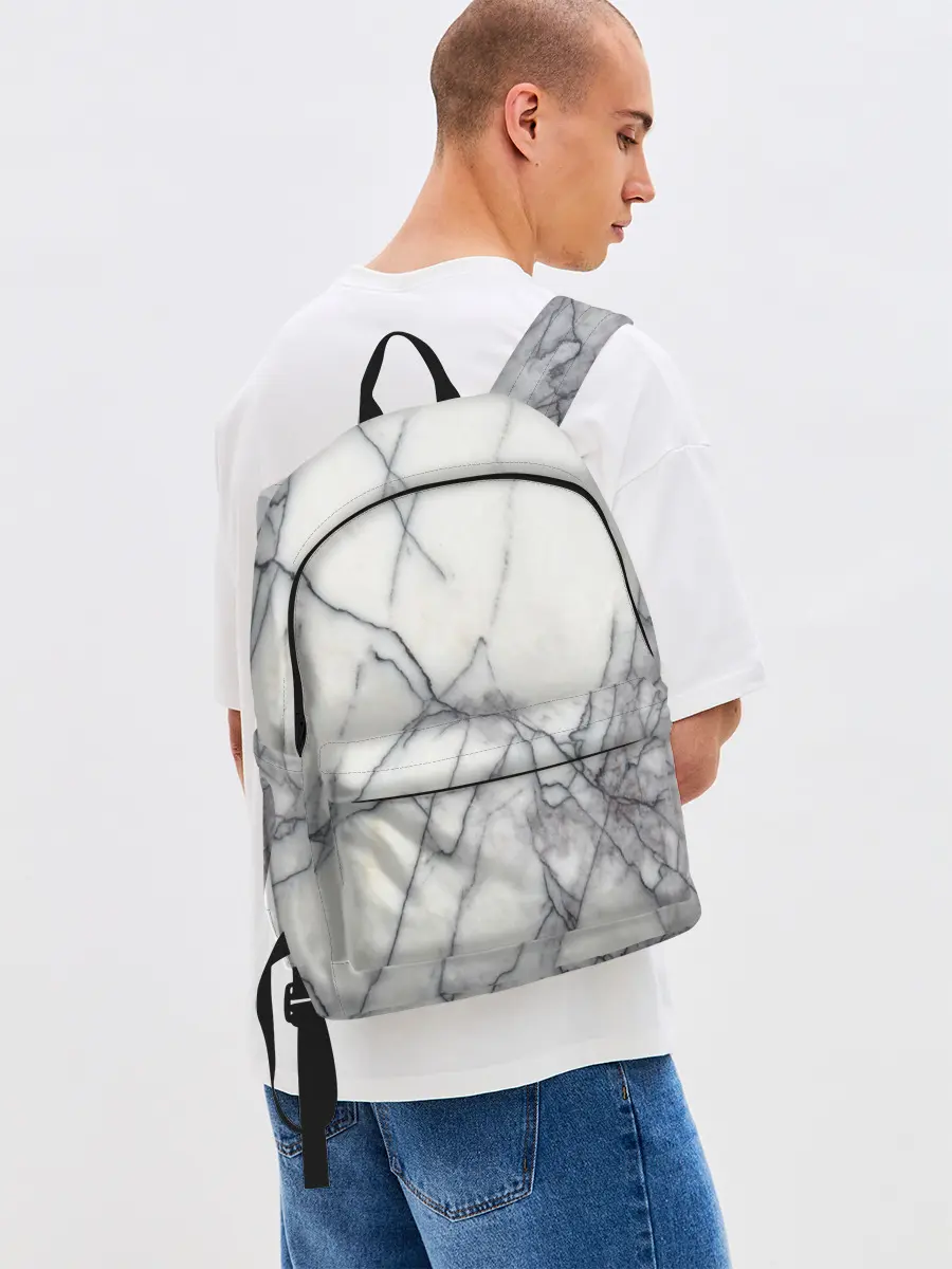 Рюкзак джинсовый / Мрамор