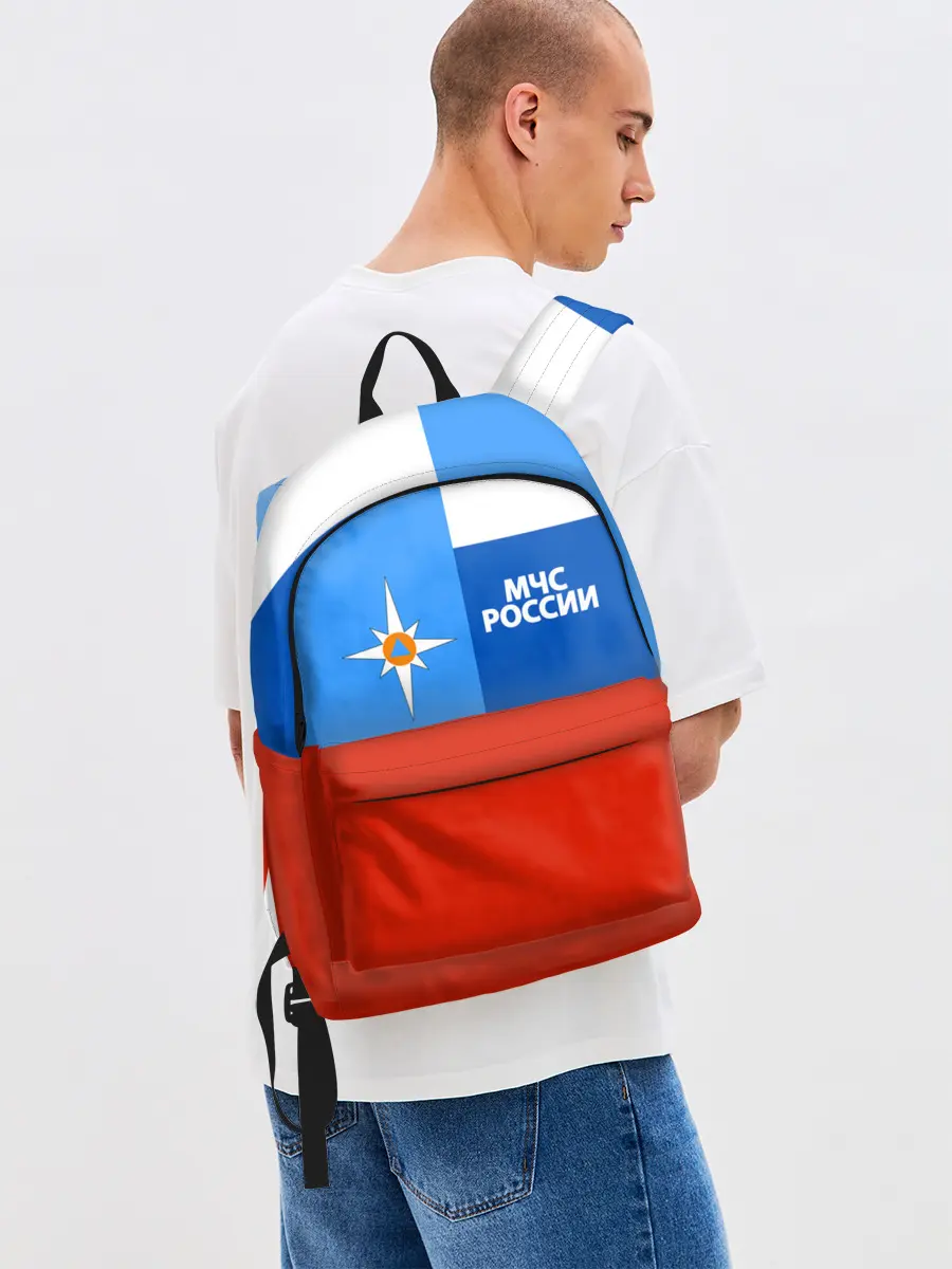 Рюкзак джинсовый / Флаг МЧС России