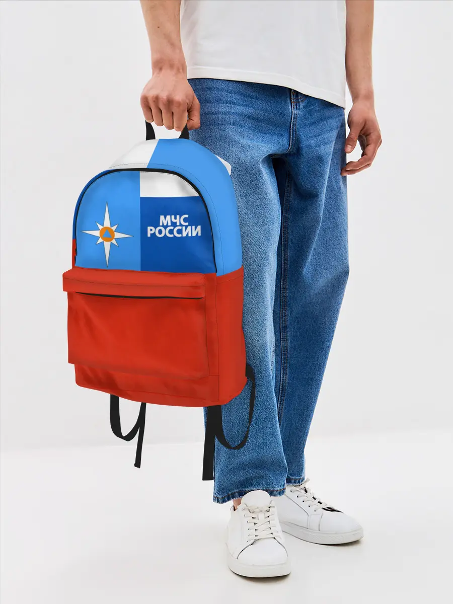 Рюкзак джинсовый / Флаг МЧС России