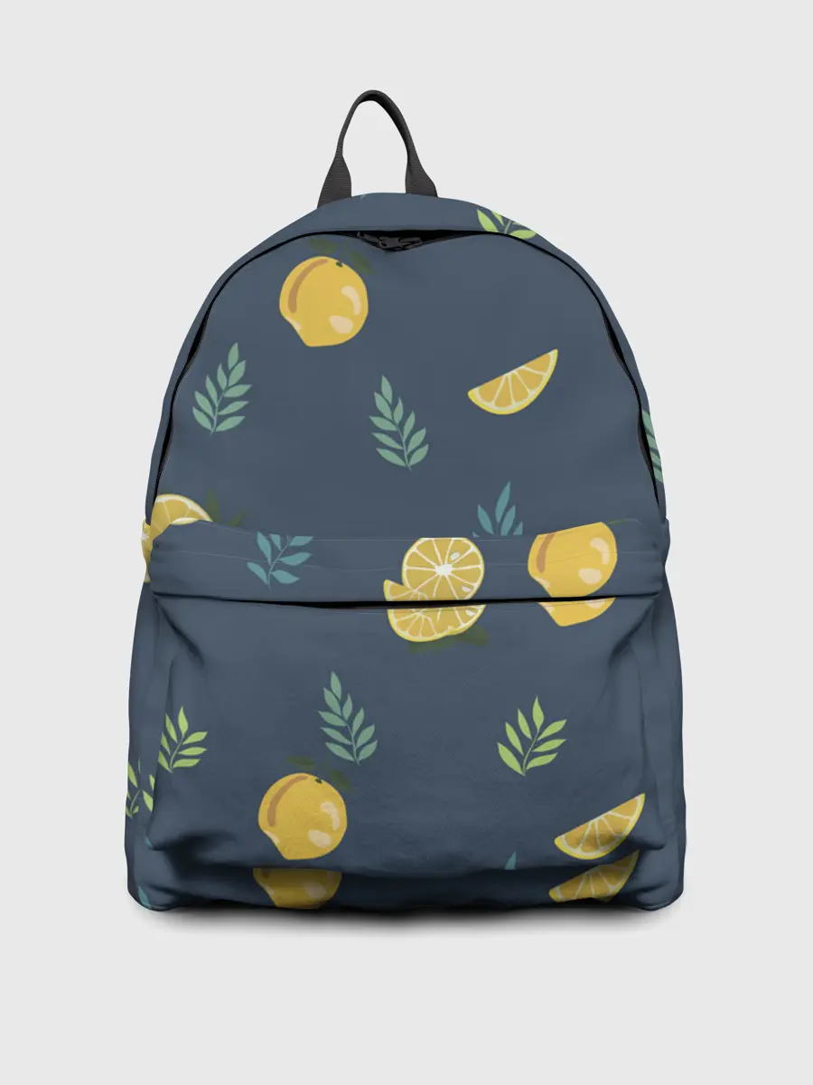 Рюкзак джинсовый / Лимонный узор