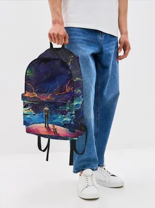 Рюкзак джинсовый / Космос
