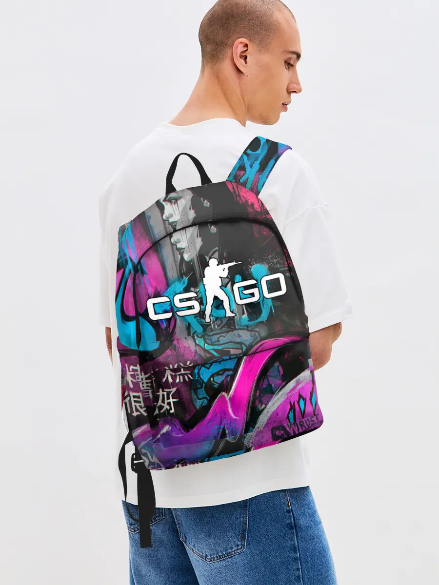 Рюкзак джинсовый / CS GO - Fever Dream