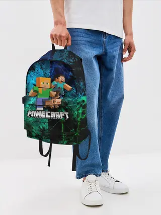 Рюкзак джинсовый / Minecraft / Майнкрафт