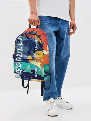 Рюкзак джинсовый / Eminem и Juice WRLD