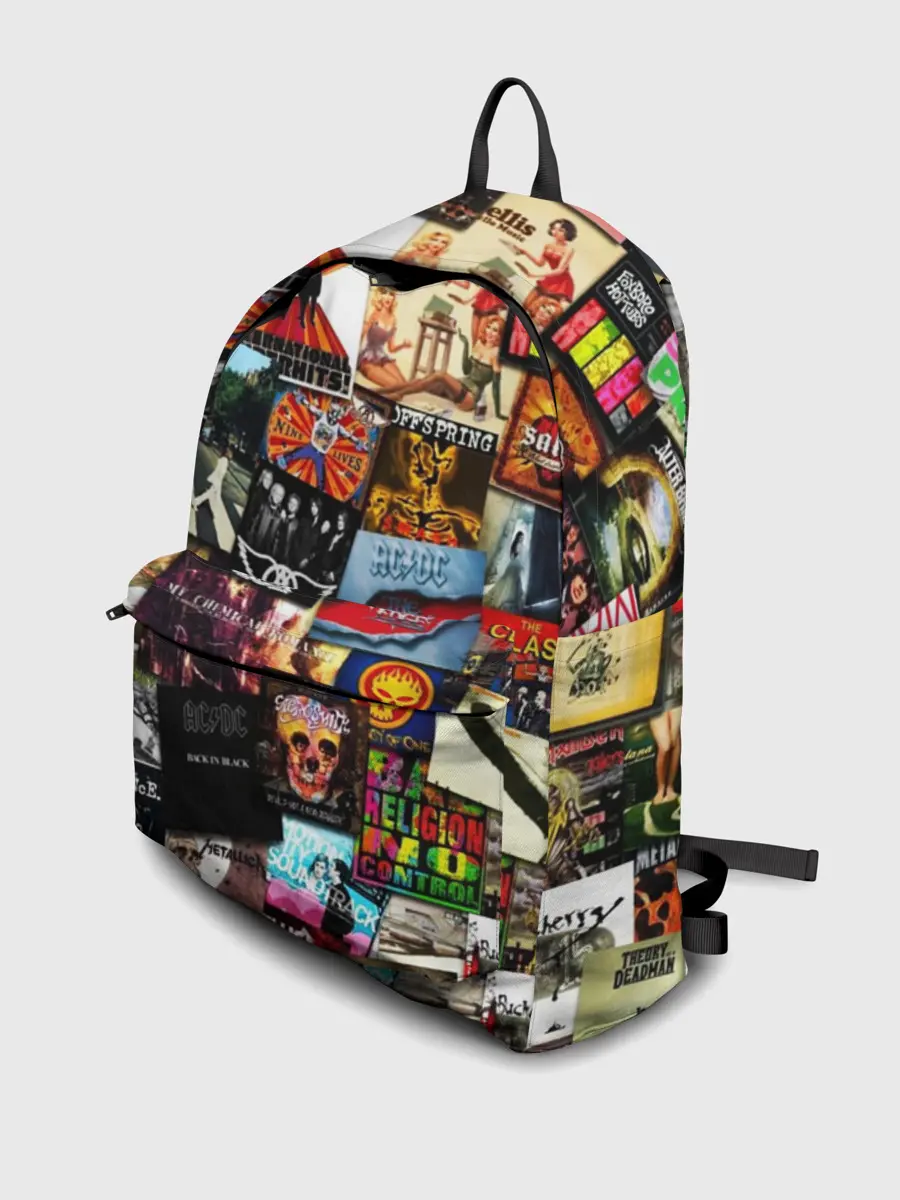 Рюкзак джинсовый / Альбомы лучших РОК групп