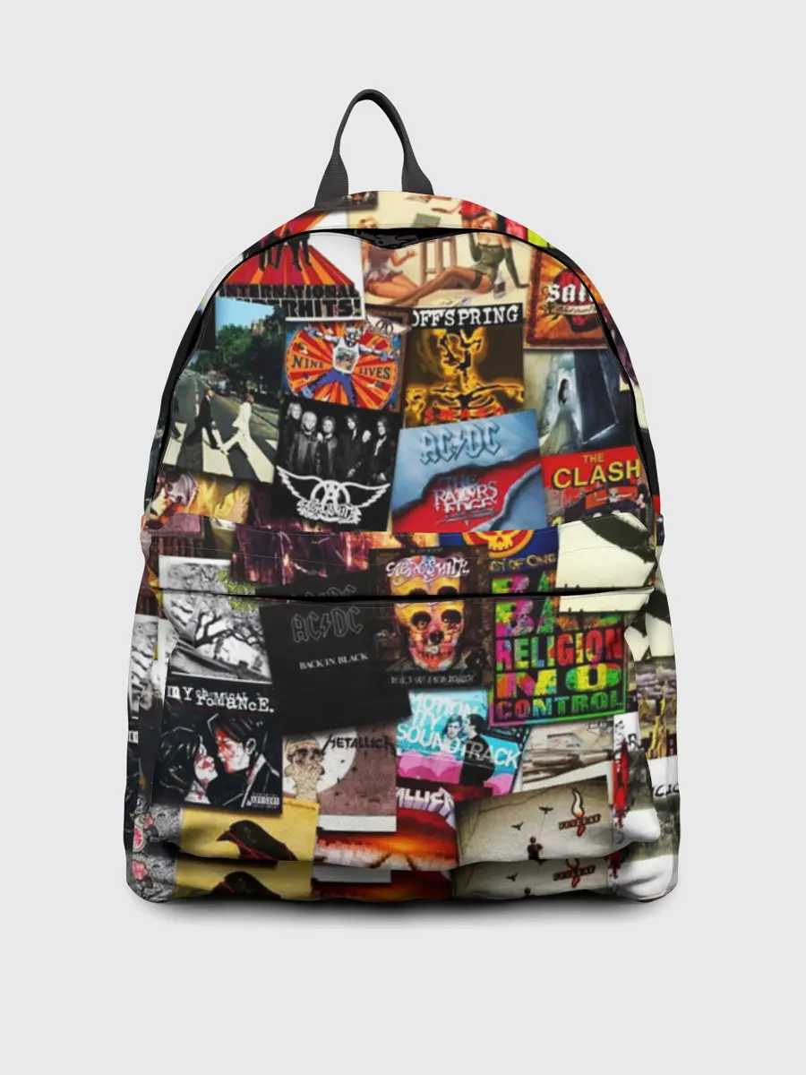 Рюкзак джинсовый / Альбомы лучших РОК групп