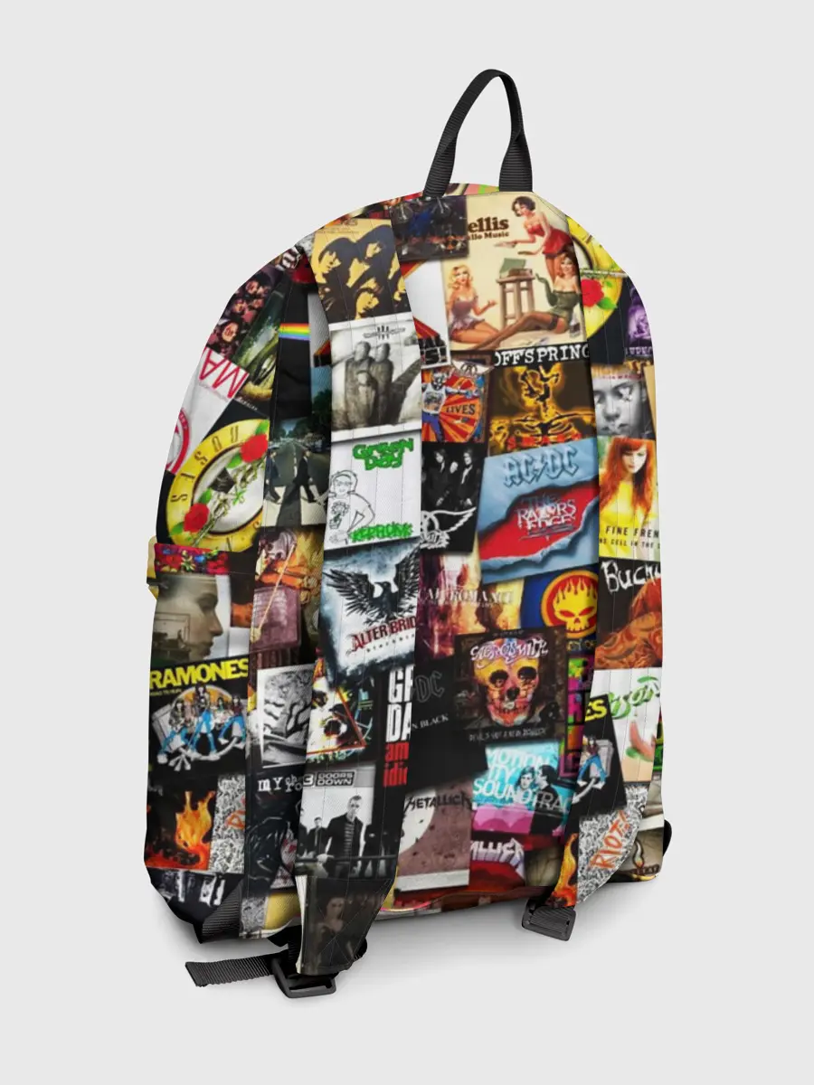 Рюкзак джинсовый / Альбомы лучших РОК групп