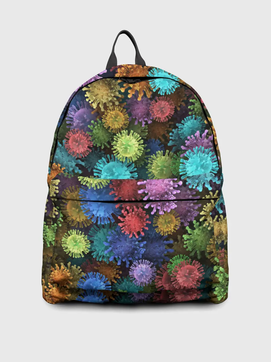 Рюкзак джинсовый / Разноцветные вирусы