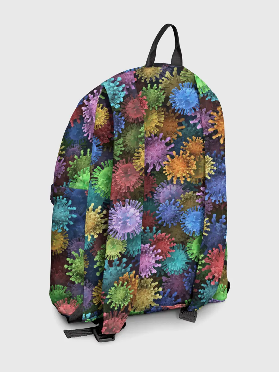 Рюкзак джинсовый / Разноцветные вирусы