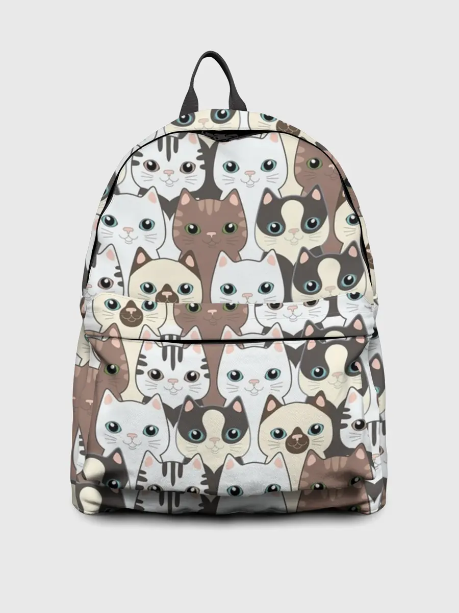 Рюкзак джинсовый / Котики