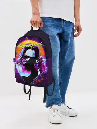 Рюкзак джинсовый / Киану Ривз Cyberpunk 2077