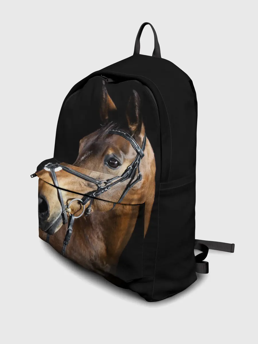 Рюкзак джинсовый / Гнедая лошадь