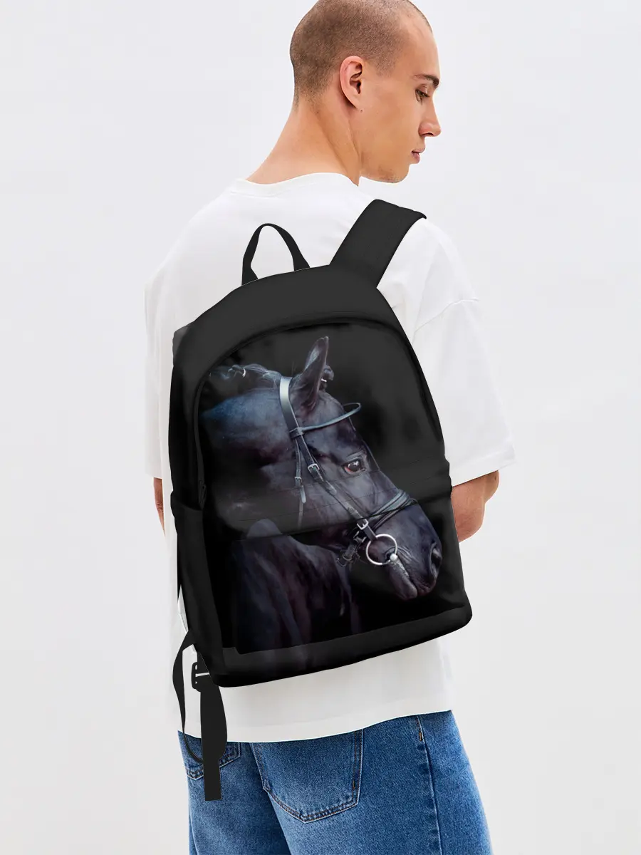 Рюкзак джинсовый / Конь вороной