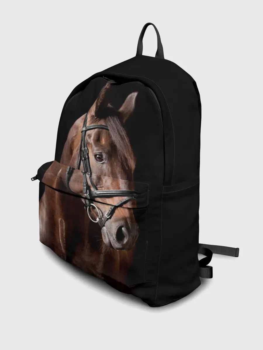 Рюкзак джинсовый / Гнедая лошадь