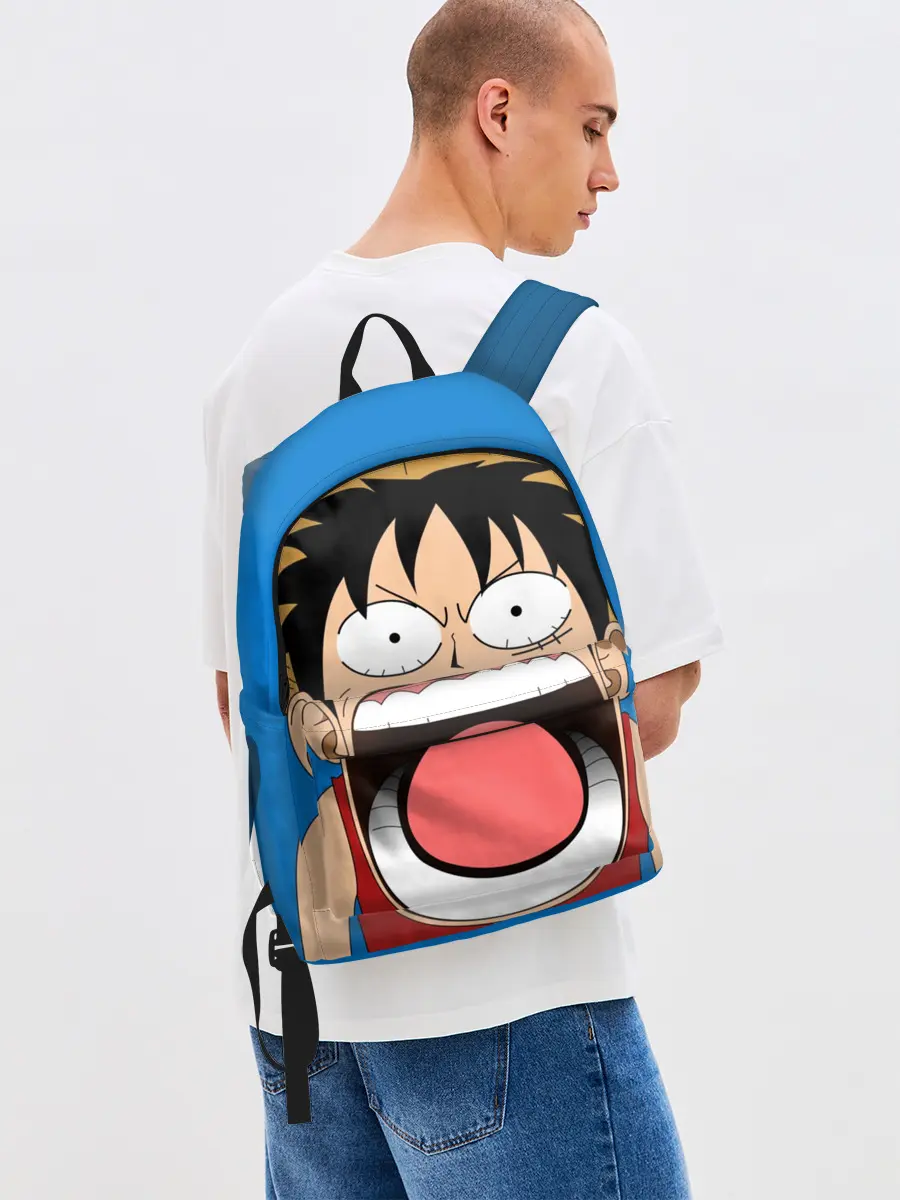 Рюкзак джинсовый / Луффи - Чё??!!