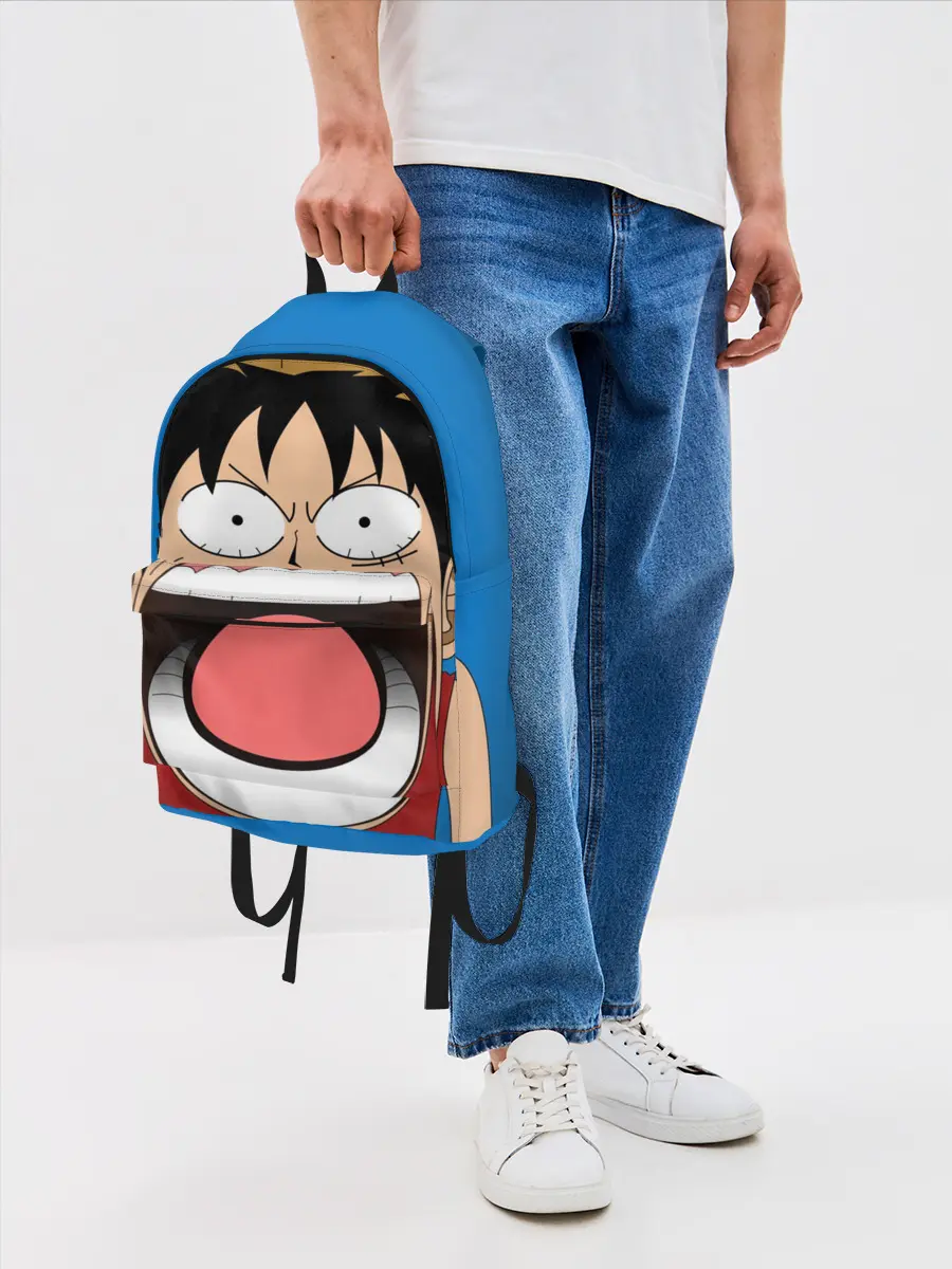 Рюкзак джинсовый / Луффи - Чё??!!