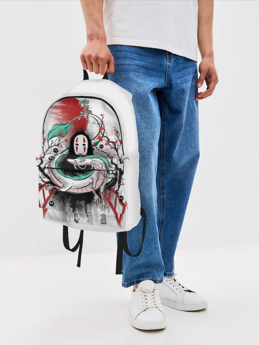 Рюкзак джинсовый / Хаку обвивает Каонаси