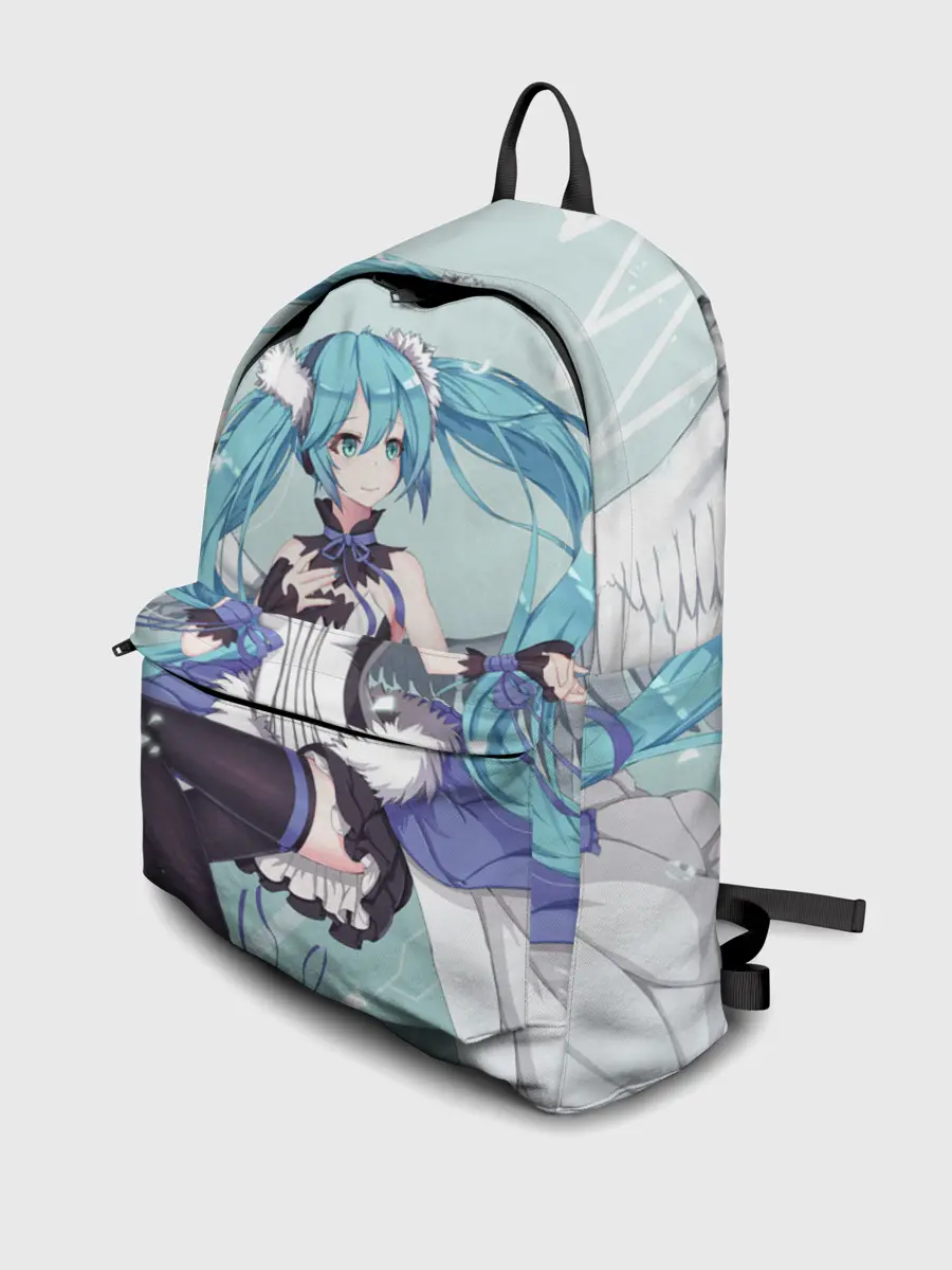 Рюкзак джинсовый / Хацуне Мику с крыльями