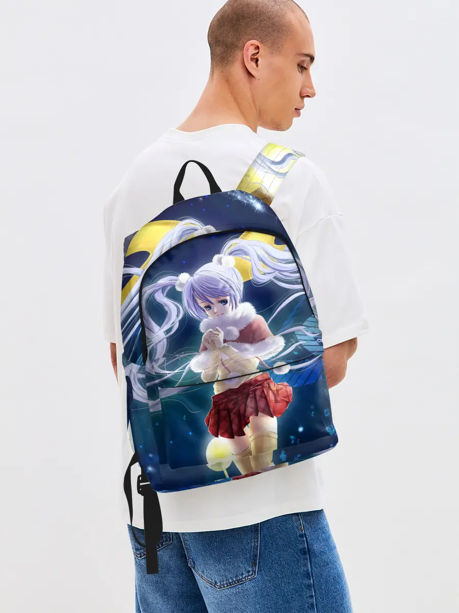 Рюкзак джинсовый / Зайчик и Хацуне Мику