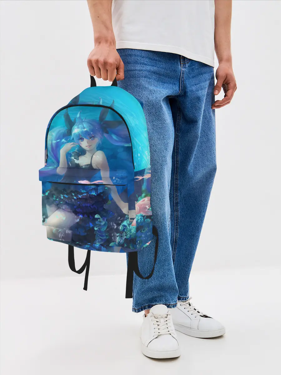 Рюкзак джинсовый / Подводная Хацуне Мику