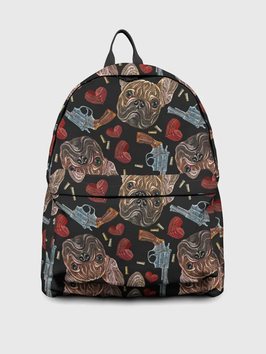 Рюкзак джинсовый / Бульдоги