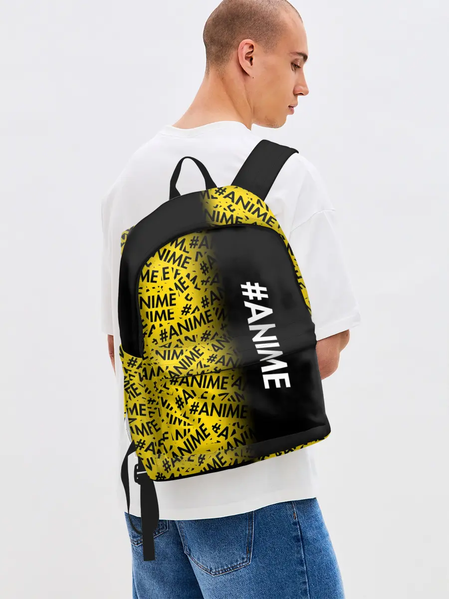Рюкзак джинсовый / ANIME pattern text