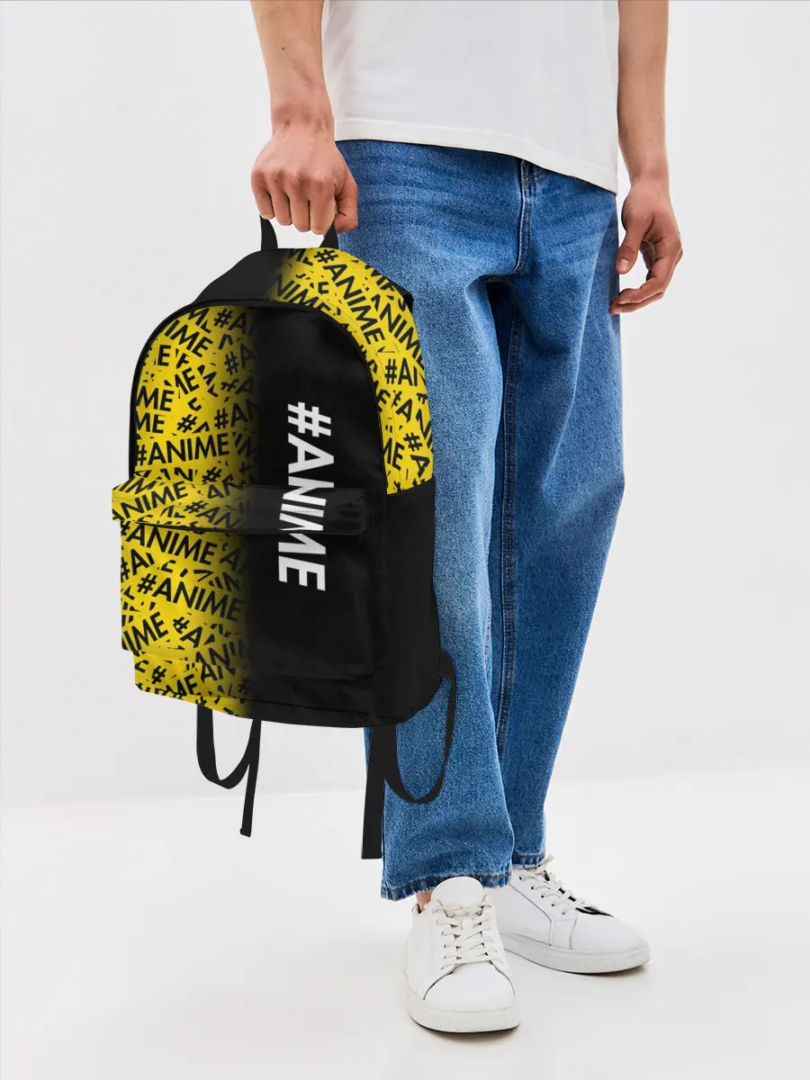 Рюкзак джинсовый / ANIME pattern text