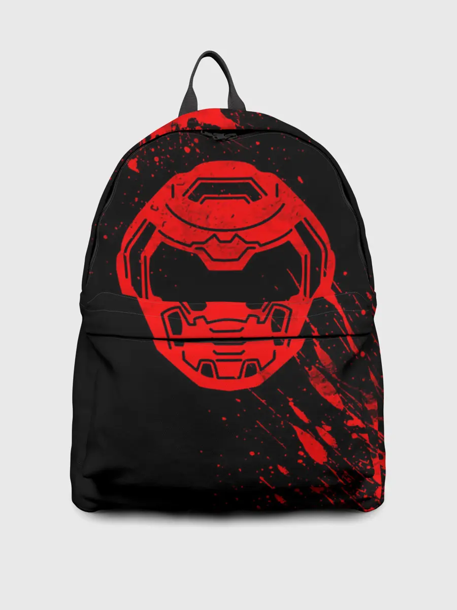 Рюкзак джинсовый / DOOM - Шлем